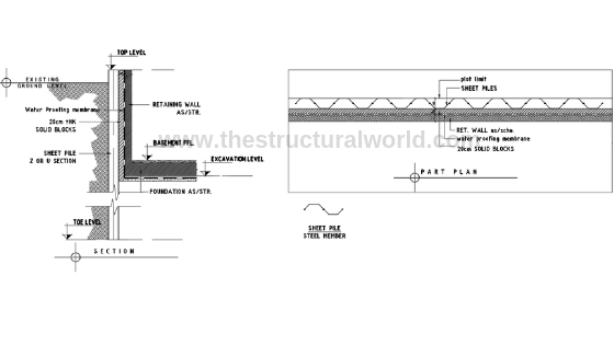 Sheet Pile Drawing Details